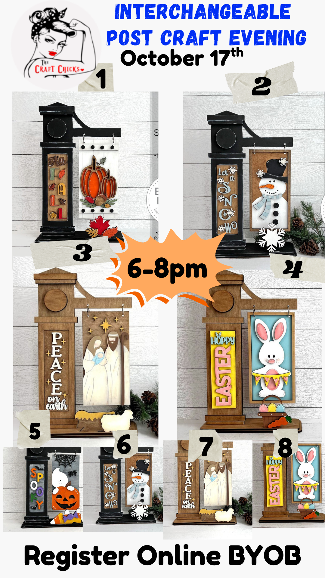 Interchangeable Post Craft Evening