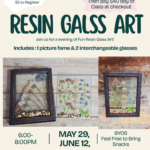 Resin Glass Art Wildflower Frames