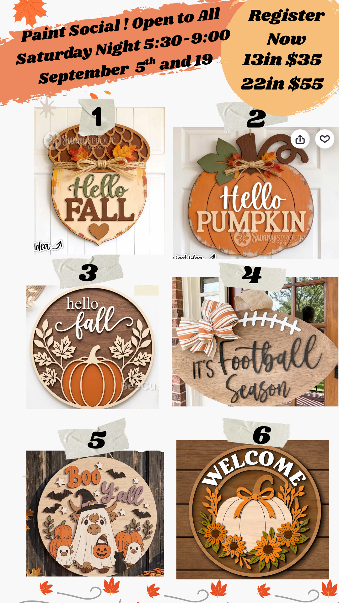 IT'S FALL YALL Paint Night Social! Public Event