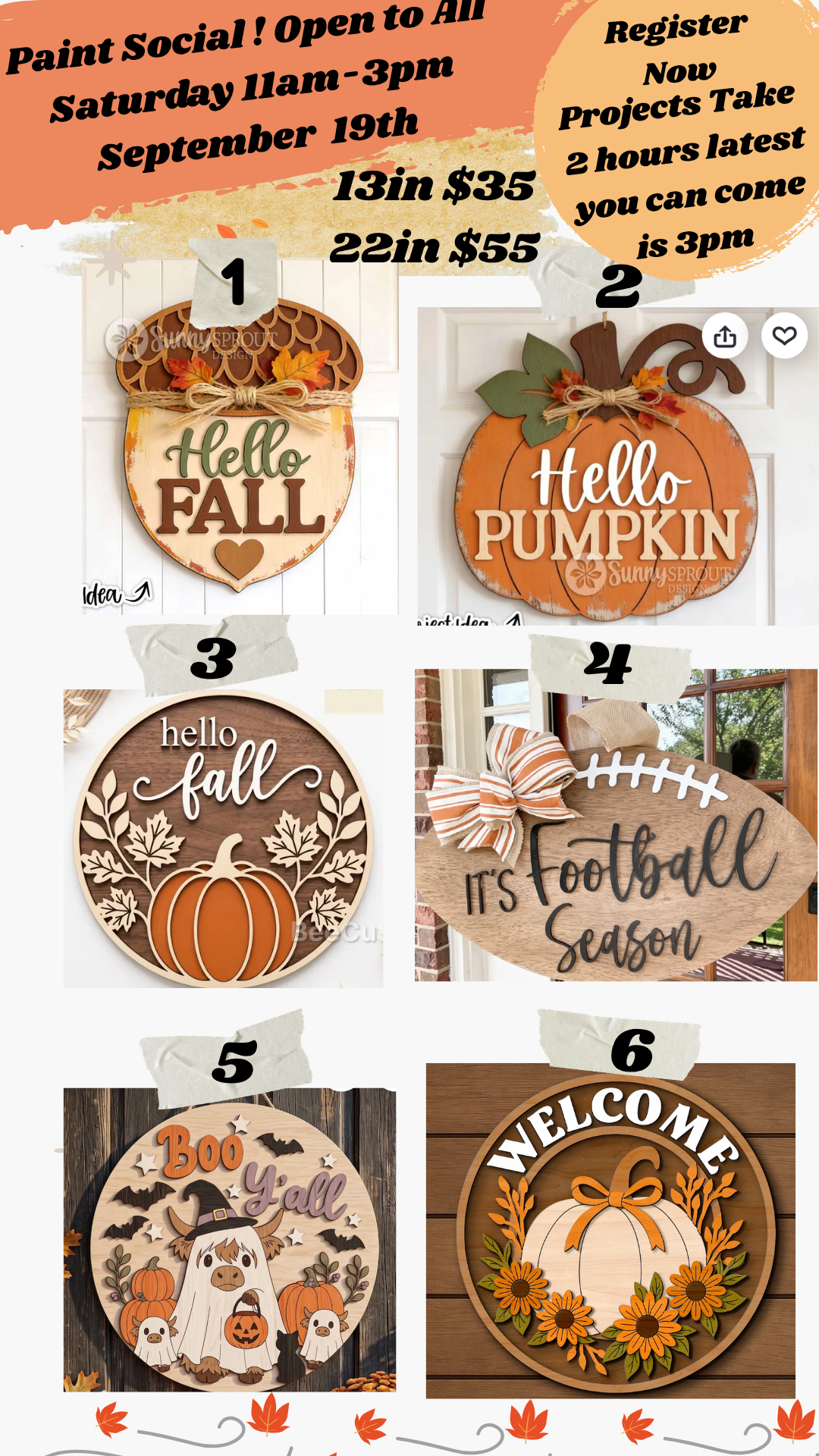IT'S FALL Y'ALL Paint Social! Public Event