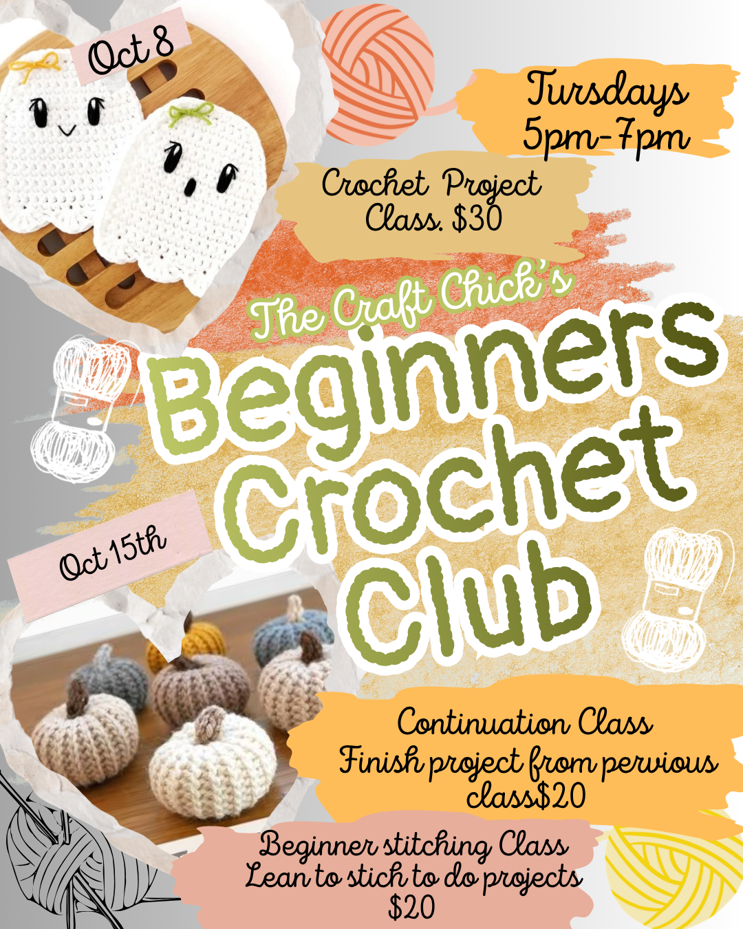 Crochet Club (Ghost Coaster)