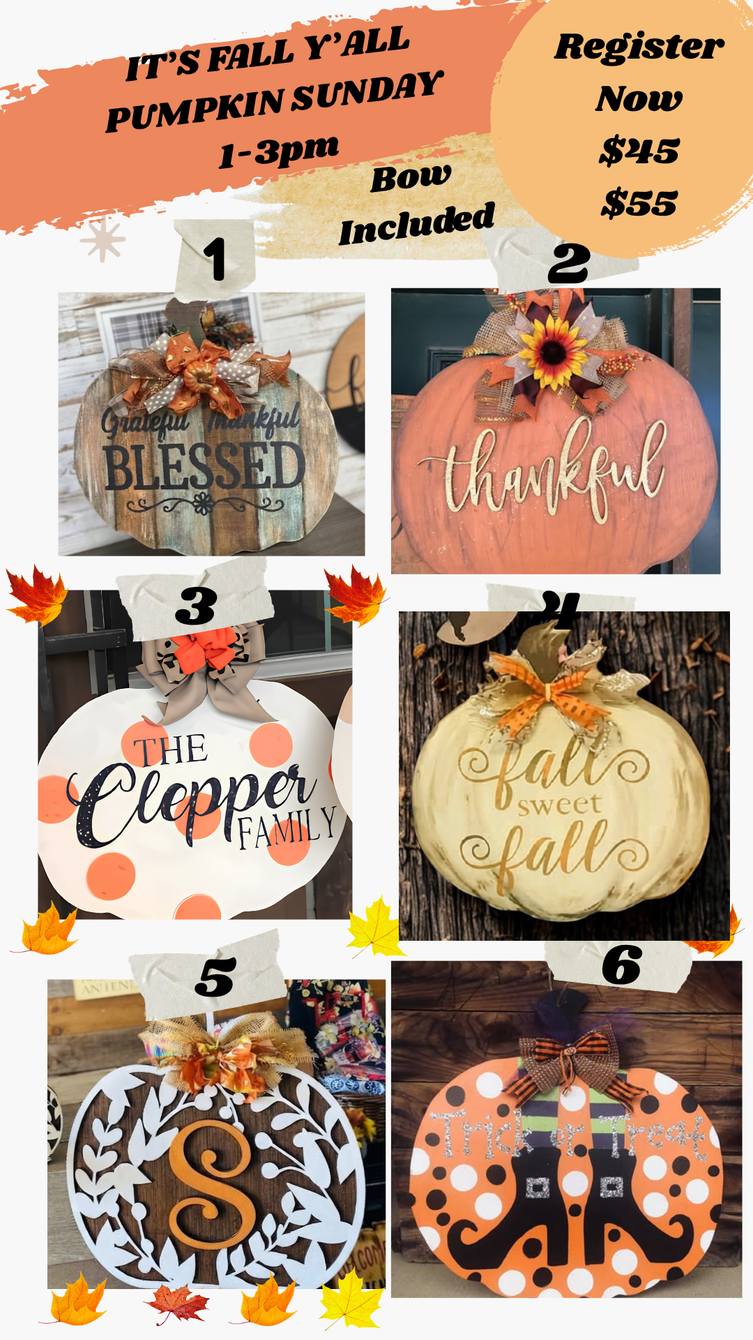 Pumpkin Door Hanger Social! Public Event