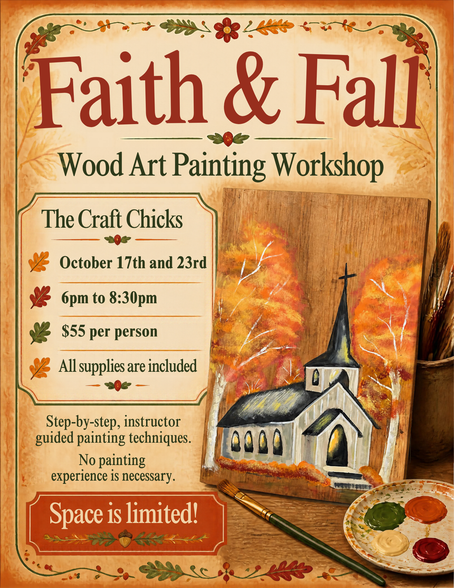 Faith & Fall: Wood Art Paint Workshop